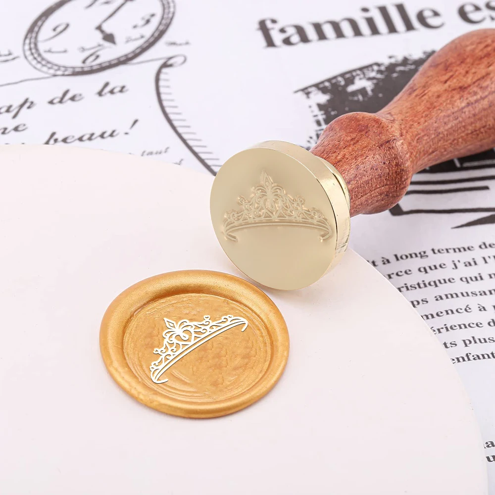 Crown Camera Puzzle Crane Anchor Mixed Seal Wax Stamps 25mm Removable Brass Head for DIY Scrapbook Envelope Craft Greeting Cards