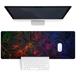 Cool Geometric Stripes Keyboard Mouse Pad Desk Mat, 3D Gaming Mouse Pad for Living Room and Bedroom, Home Decor for Gamers, Gift