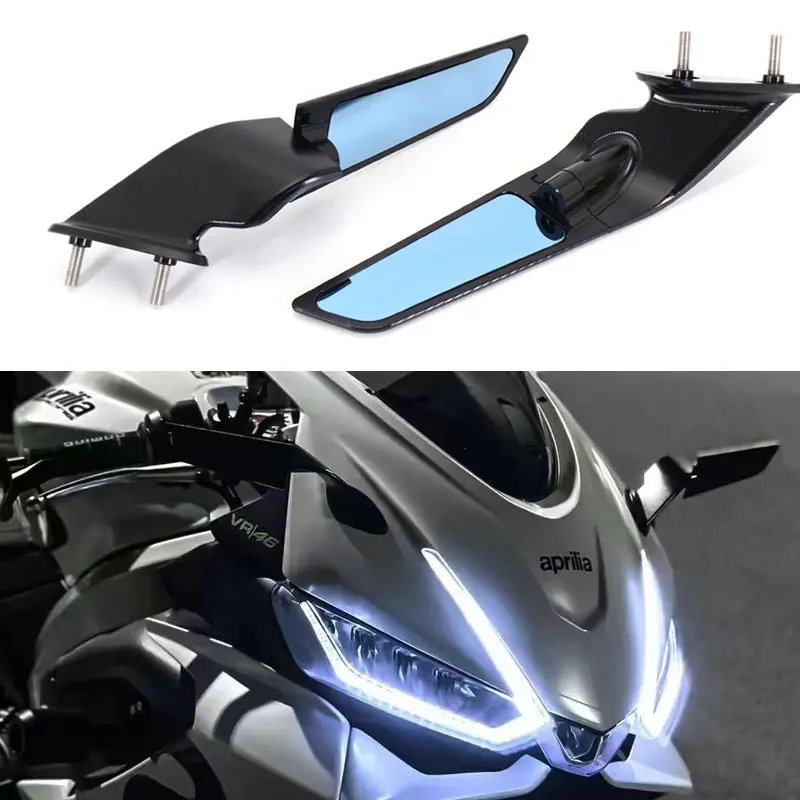 

For Aprilia RS660 Accessories Stealth Mirrors RSV4 1100 Rearview Mirror RS 660 Adjustable Rotating Winglet RS V4 1100 RS660 Part