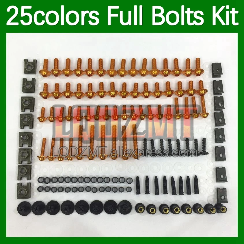 268pcs Body Bolt Full Screws Kit For YAMAHA FJR 1300 FJR1300 07 08 09 10 11 12 2007 2008 2009 2010 2012 Fairing Bolts screw Nut