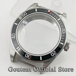 Goutent 39mm Silver Watch Case Dome Sapphire Crystal Fit NH34 NH35 NH36 ETA 2824 PT5000 Automatic Movement