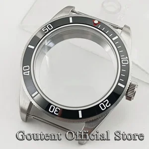 GOUTENT 39 mm Case de reloj plateado Dome Sapphire Crystal Fit NH34 NH35 NH36 ETA 2824 PT5000 Movimiento automático 8 Mejores ventas Tres patos Tiempo de juego directo - №4