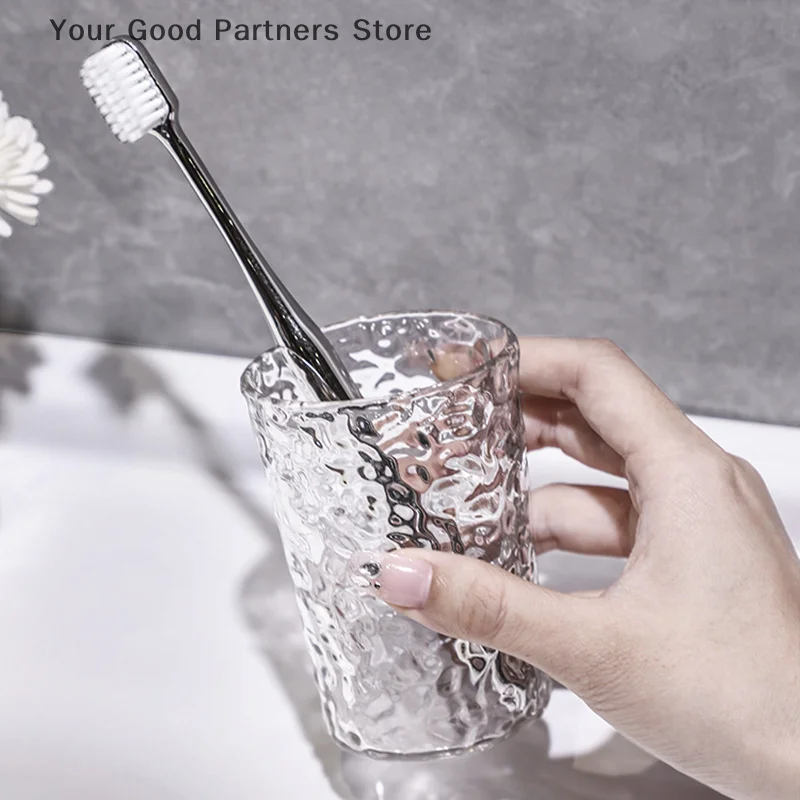 Plastic Mouthwash Toothbrush Cup With Handle Home Bathroom Tumblers Portable Mug Transparent Toothbrush Holder