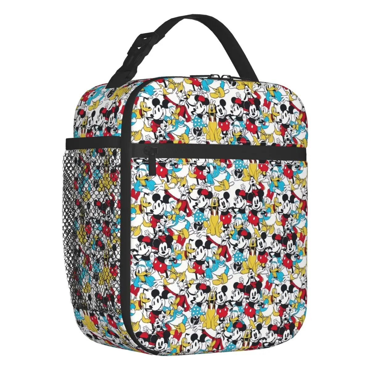 

The Mickey Mouse And Donald Duck Insulated Lunch Bags for Camping Anime Cartoon Portable Cooler Thermal Bento Box Women Children