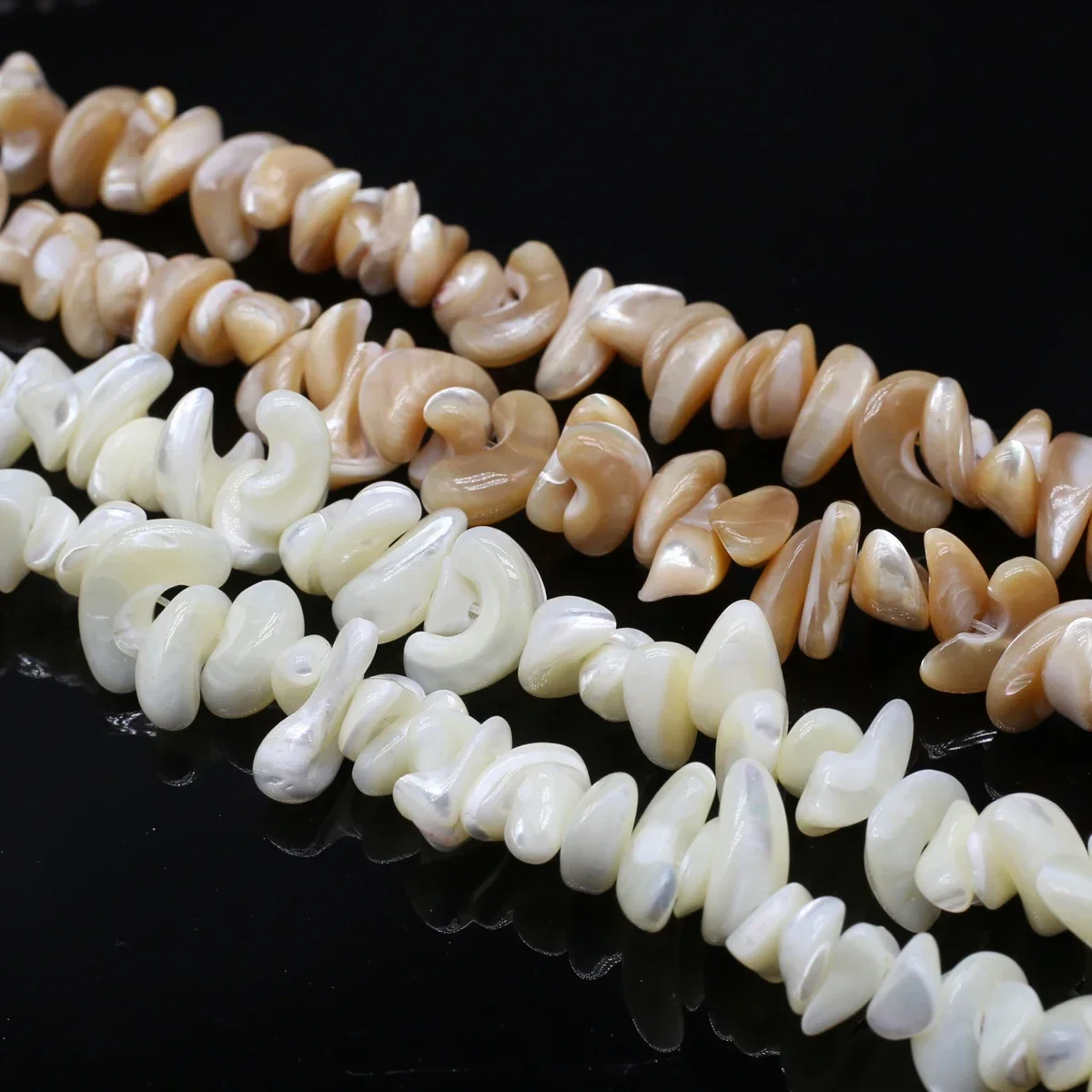 

13x14mm White Khaki Irregular Shell Natural Freshwater Bead Exquisite Jewelry Making DIY Necklace Bracelet Earrings Accessory