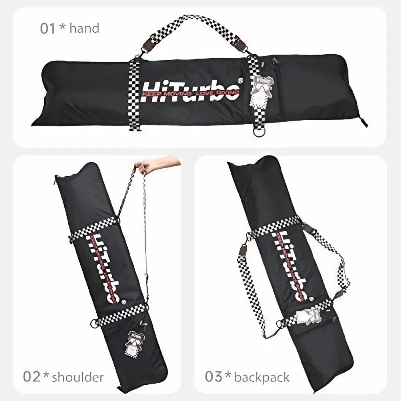 Free Diving Fins Bags Carbon Fiber Fins Protective Bag with Anti-Collision Pearl Cotton Portable Scratch Resistant Diving Bag