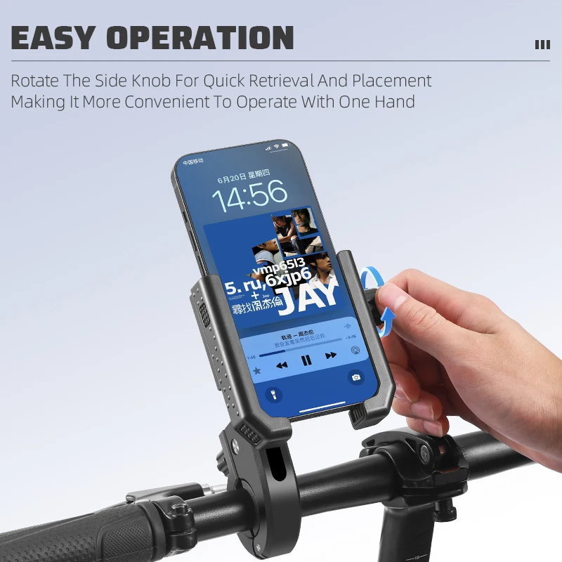 WEST BIKING Bicycle Phone Holder Aluminum Handlebar Bike Phone Mount Adjustable Non-Slip Mobile Phone Bike Bracket Accessories