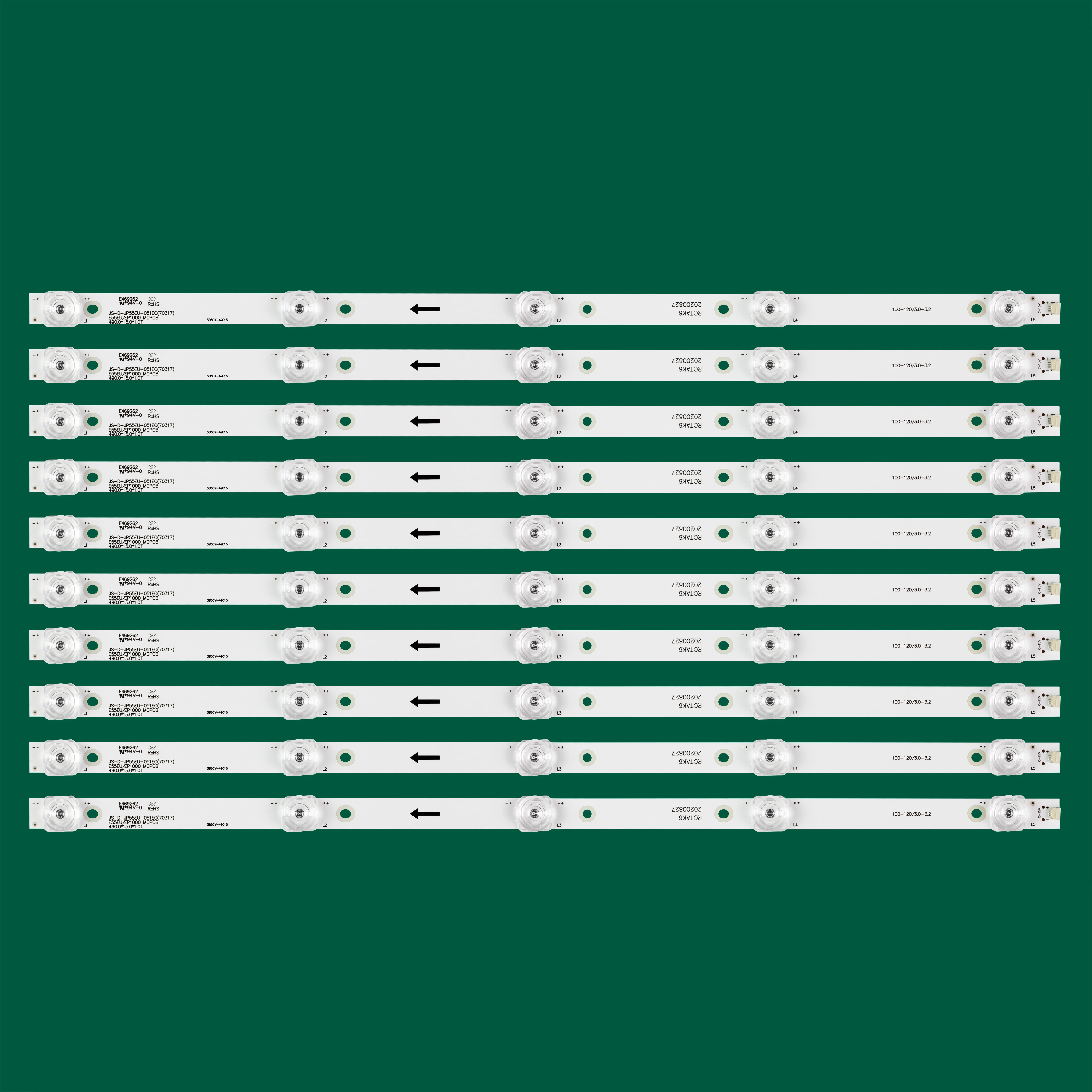 LED strip 5 lamps For Akai 55