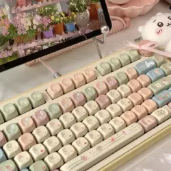 MOA Keycaps Cute Alice Keycaps Cute Keycaps 141 Keys PBT Sublimation Mechanical Keyboard Cap 2.25 U 2.75U