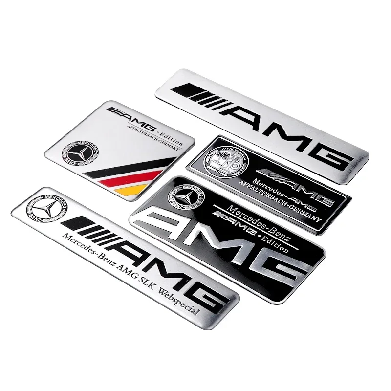 

3D aluminum alloy sticker car trunk decoration badge is suitable for Mercedes-Benz AMG A B G S class W140 W168 W176 W211 W128.