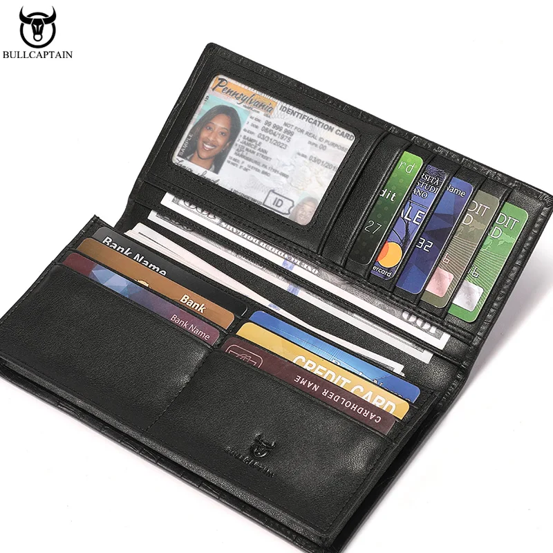 بولكابتن محفظة رجالي من الجلد الطبيعي منتج مميز محافظ من جلد البقر للرجال محفظة قصيرة Portfeuille Homme محافظ قصيرة