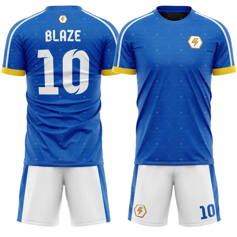 Anime Inazuma Eleven Raimon Men's Summer 3d Printed Short Sleeve Shorts Two Piece Set Street Sports Men Tracksuit 2 Pieces Set