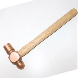 Purple Copper Round Headed Hammer with Wooden Handle in Various Specifications