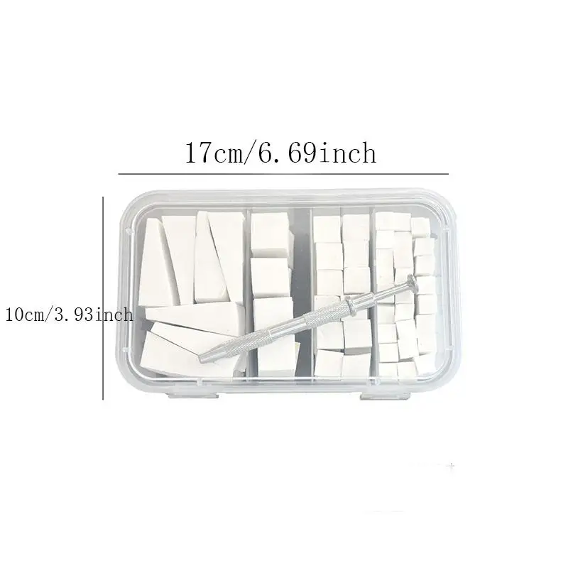 130Pcs Nail Art Sponge Set Gradient Nail Brushes Gel Polish DIY Design Nail Sponge Grab Pen Manicure Supplies Tools