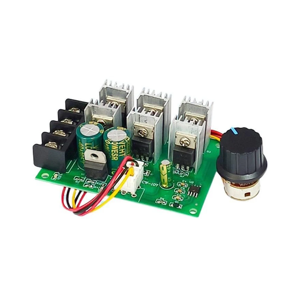 40A High Power PWM DC Brushed Motor Speed Controller DC9-60V Motor Regulator 15KHZ Motor Driver with 0-100% Speed Potentiometer