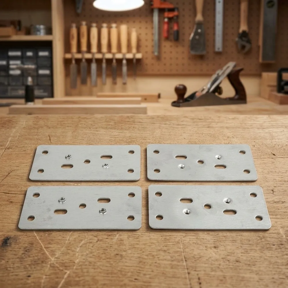 Cabinet Hinge Cup Repair Plate and Base Mount Plate Kit for Restoring Damaged Cabinet Door Hinge Mounting Points
