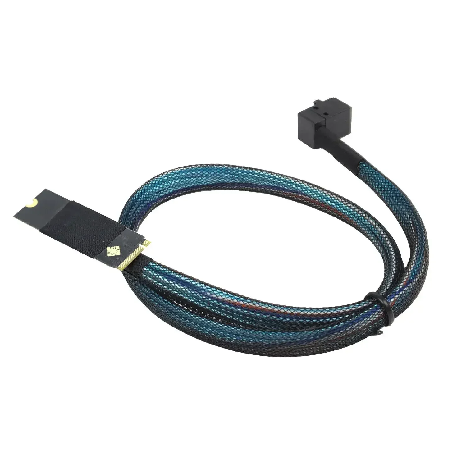M.2(M-Key) NVME SFF-8643 to 90 Degree SAS SFF-8643 Server Connection Cable