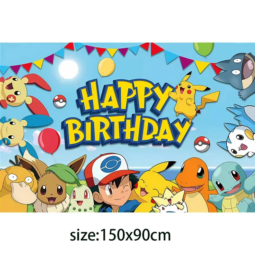 109 Stück Pokemon Pikachu Thema Geburtstagsballon Stehend Pokemon Babyparty Globos Kinder Erster Geburtstag Dekorationszubehör
