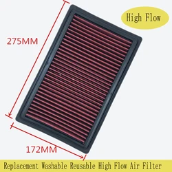 car High Flow Air Filter Fits for Mercedes Benz W205 2.0L C E GLC SLC SLK Series Washable Reusable Performance Cold Air Intake