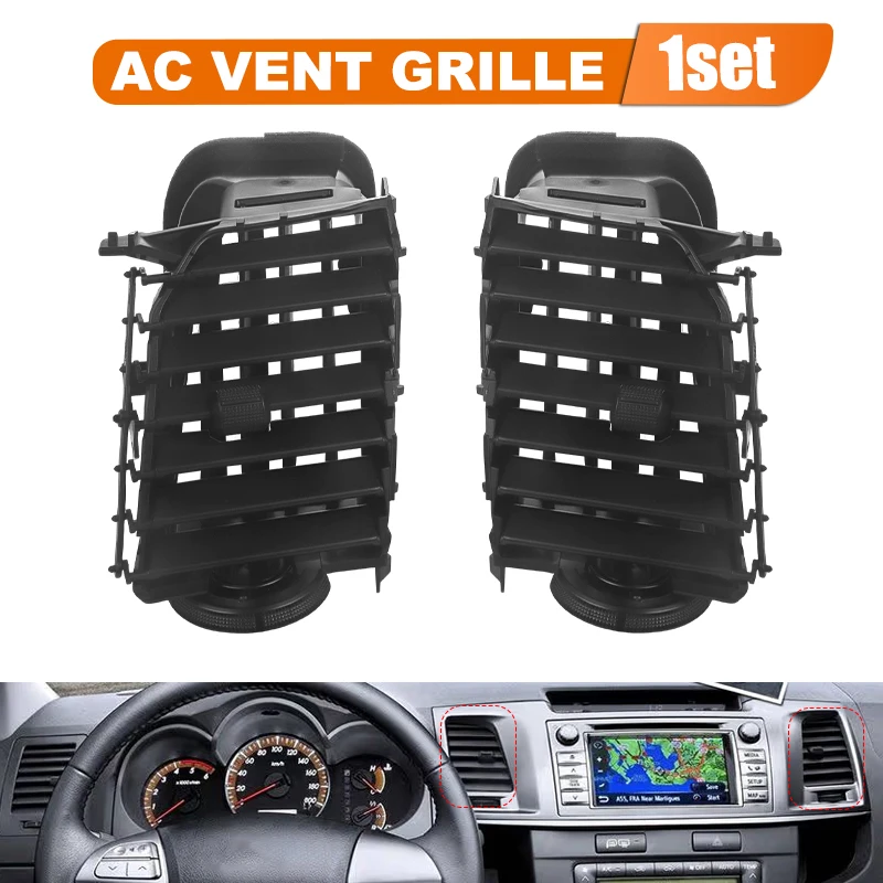 1 زوج لوحة القيادة الأمامية مركز تنفيس الهواء منفذ A/C مصبغة لتويوتا هايلكس فيجو/هايلكس فيجو Champ 2004 2005-2015 68750-JA00A