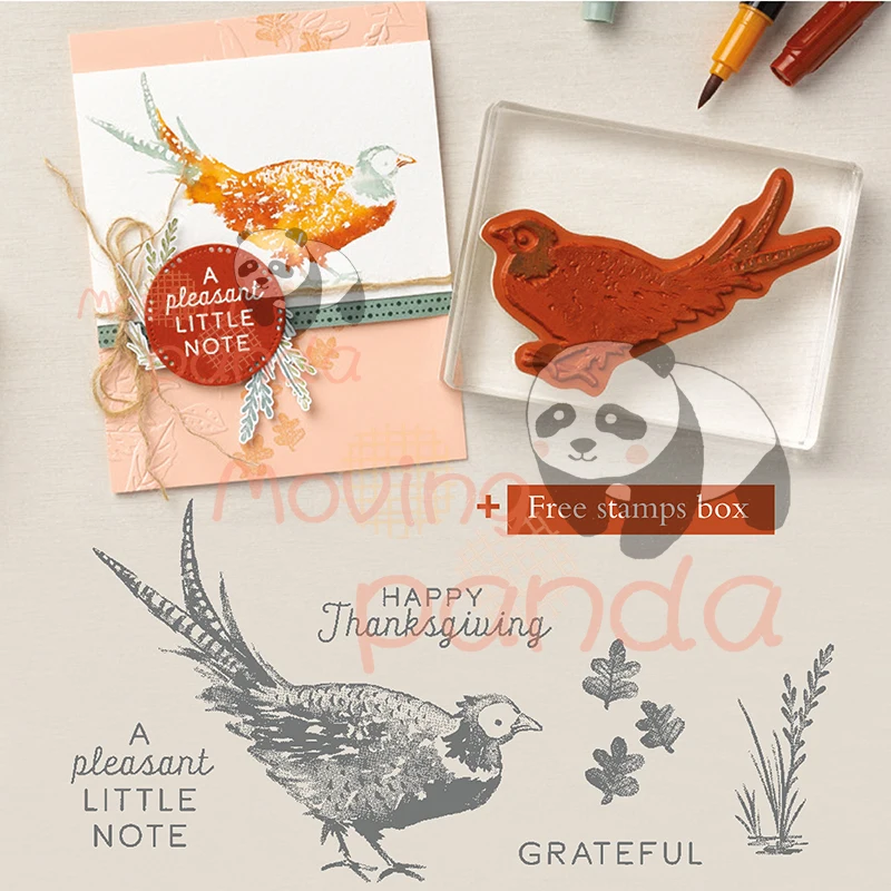 Latest Thanksgiving 2022 Catalog Cutting Dies Clear Stamp Scrapbooking For Paper Making Birds Grateful Frame Card