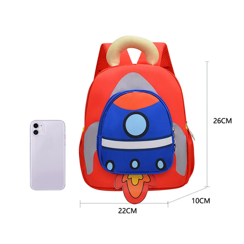 3D Rocket Toddler Backpack Cute Cartoon Kids School Bag Preschool Kindergarten Daypack For Boys Girls Children Travel Backpack
