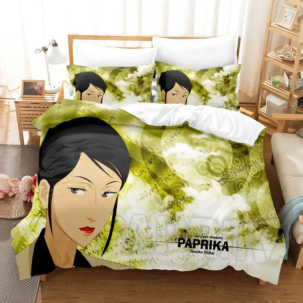 

New Paprika Movie Bedding Set Single Twin Full Queen King Size Bed Set Adult Kid Bedroom Duvet Cover Sets 3D Anime Bed Sheet Set