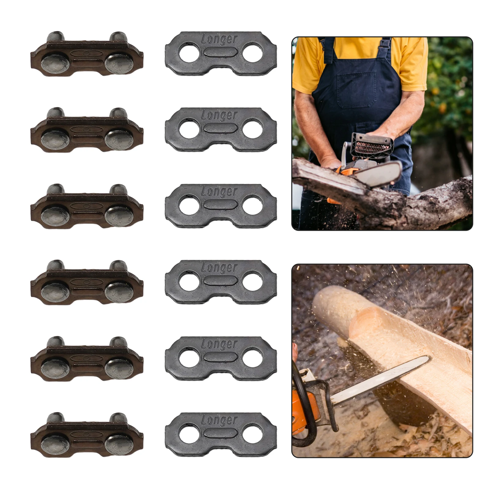 Brand New Joiner Link Chainsaw Chain Joining 17.4mm X 7.4mm 3/8 0.063 Accessories Chainsaw Parts Garden Power Tools