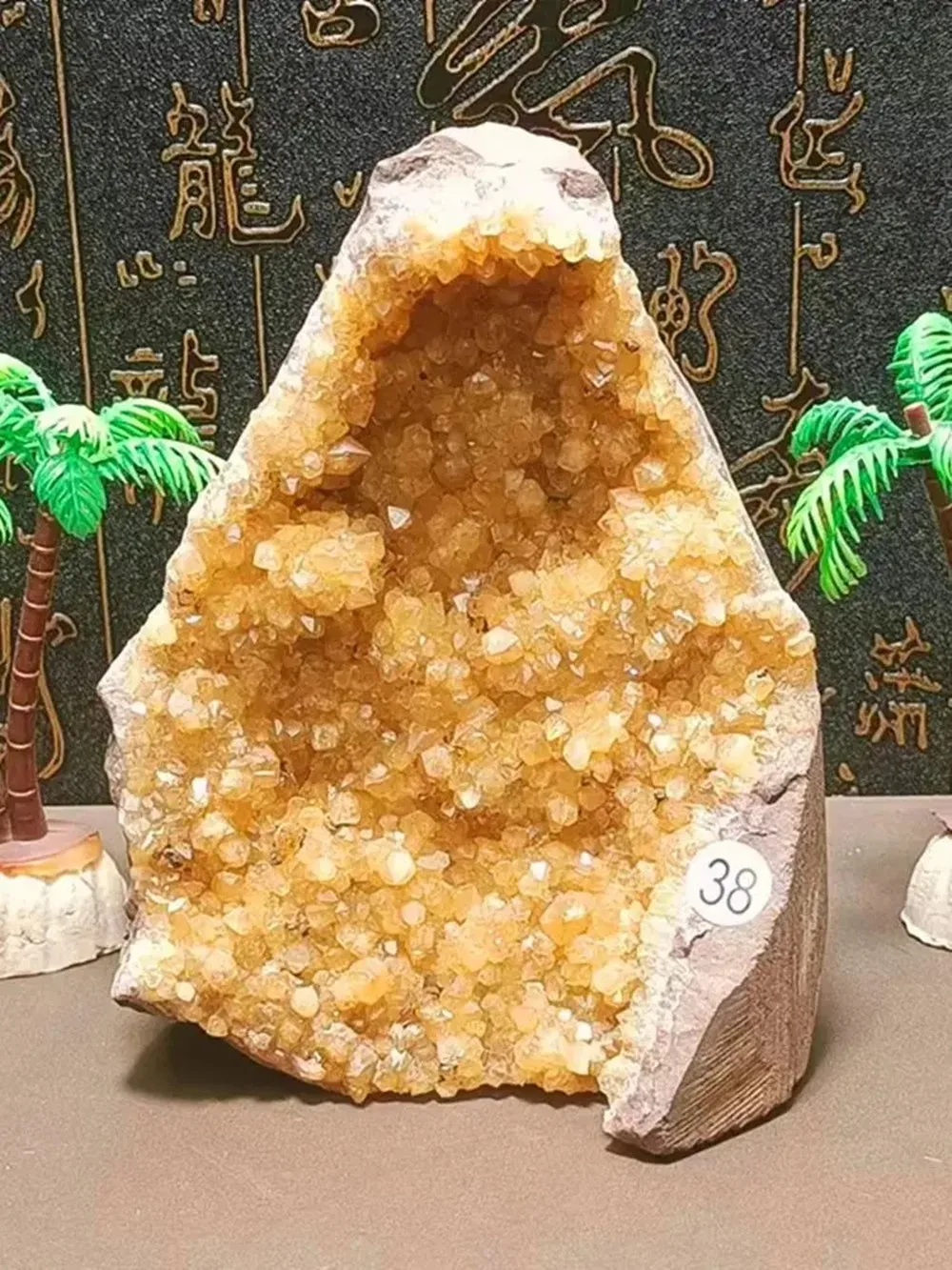 Brazil Natural Uruguayan Yellow Crystal Mineral Specimen, Energy Reiki, Home Degaussed Decorative Quartz Crystal