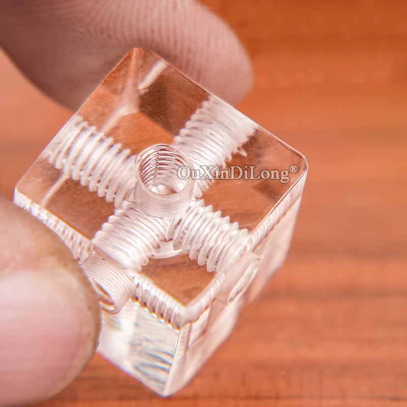 1000PCS Clear Acrylic Corner Braces Right Angle Cube Block Joint Bracket for Chassis Components Electric Stoves Square Furniture