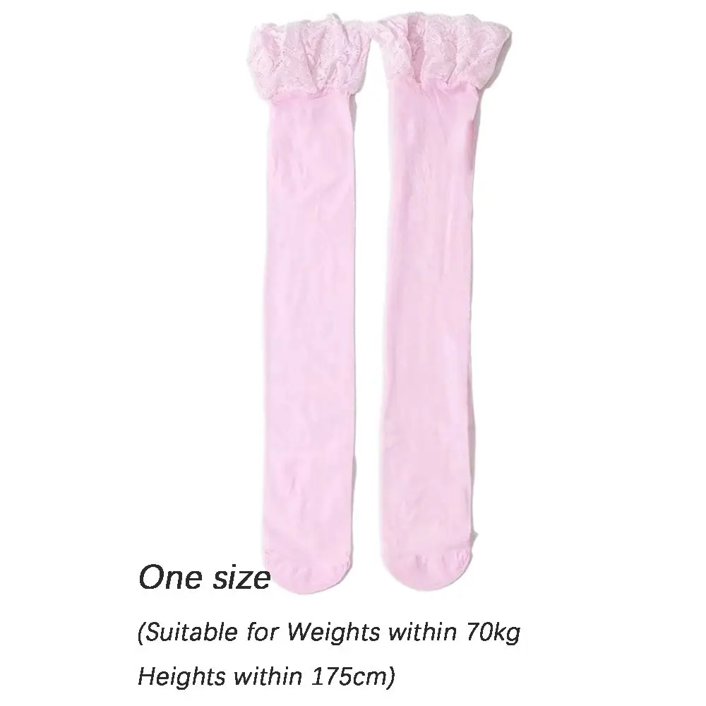 Sexy 8d suave brilhante meia de seda brilhante rendas retalhos meias de óleo de cavalo antiderrapante cintura alta aurora meias femininas