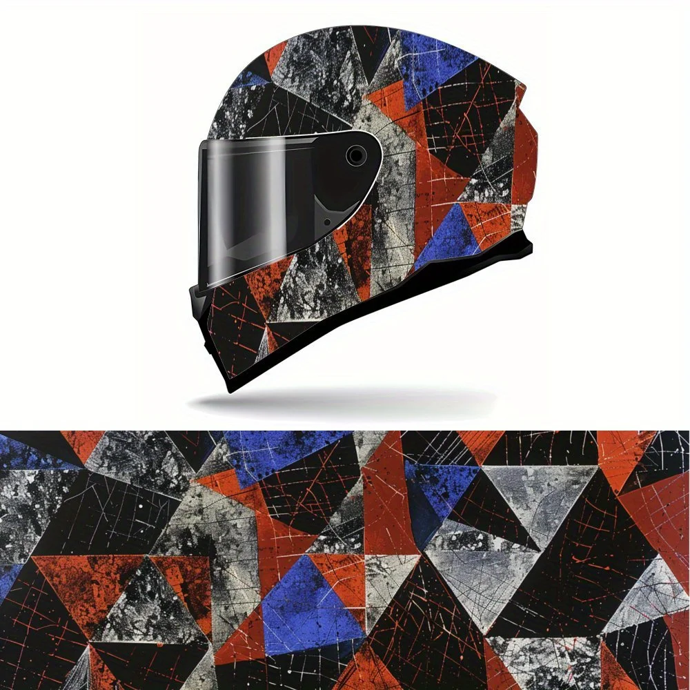 

Bold Geometric Line Design Helmet Vinyl Wrap, Waterproof Decals for Motorcycle Bike Helmets, Universal Fit，Personalized Motorcyc