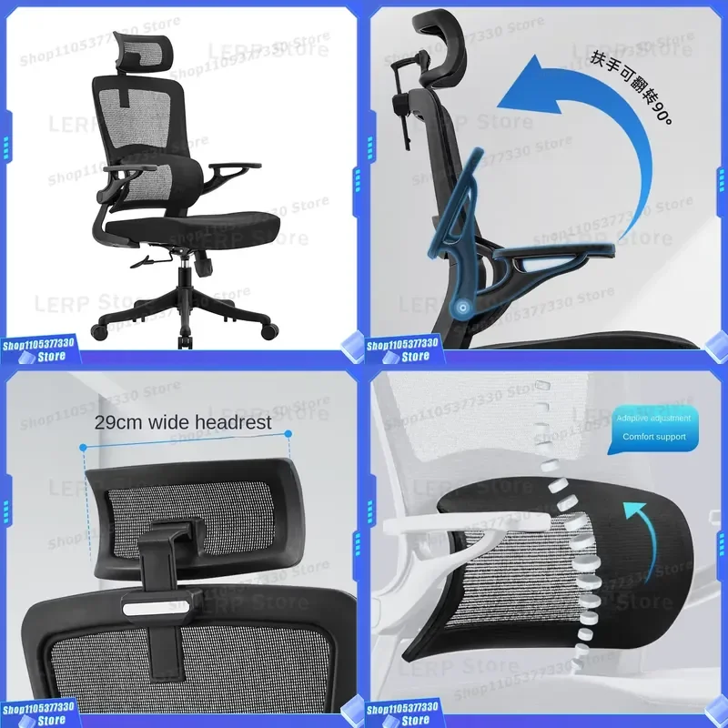 High Back Ergonomic Mesh Gaming Chair Adjustable Swivel Office Seat Breathable Computer Desk Chair for Home Workplace