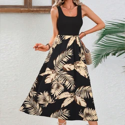 2024 Summer Sexy Dress for Women Clothing Fashion Korean Slim Vacation Beach Sundress Female Long Skirt Elegant Vintage Dresses