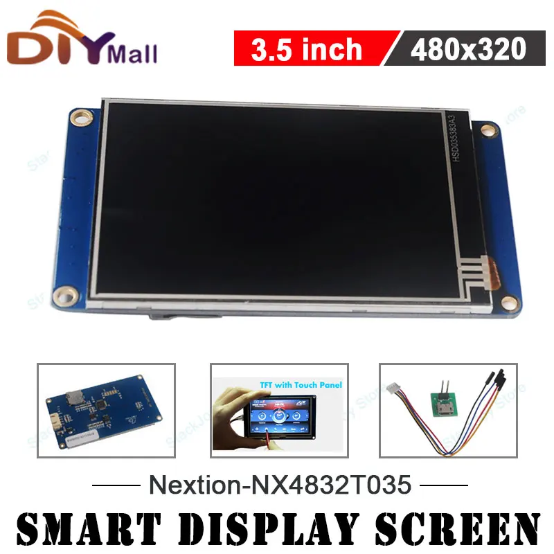 

Nextion 3.5" HMI Touch Display NX4832T035 for Arduino Raspberry Pi ESP8266 STM32 Smart Home DIY Projects Basic Model