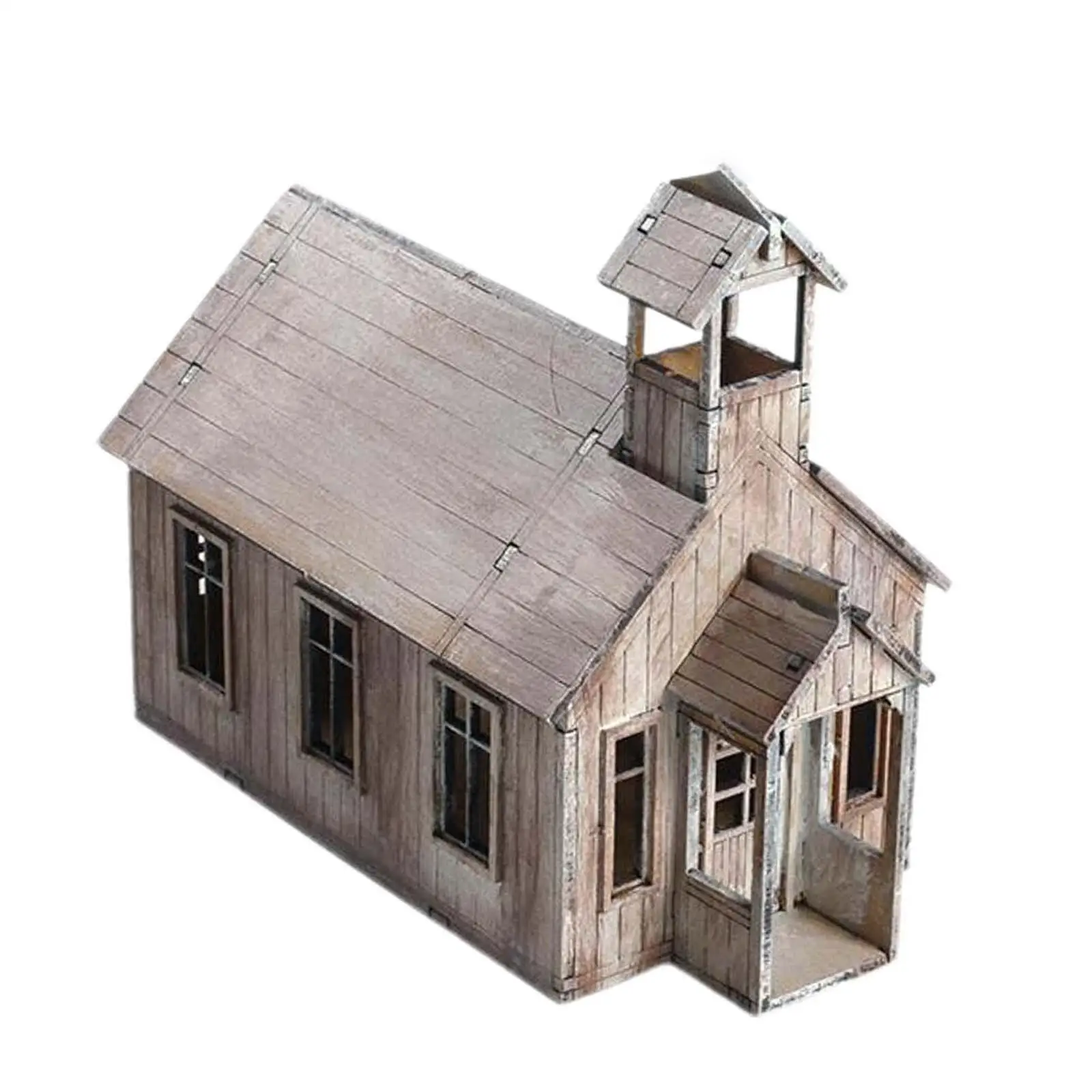 1:72 Building Model Kits Innteractive Architecture Scene Model Church Architecture Scene for Layout Micro Landscape Decoration