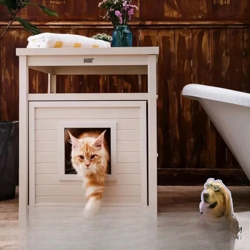 Double pet litter, cat litter, cat toilet, kennel, small dog cage