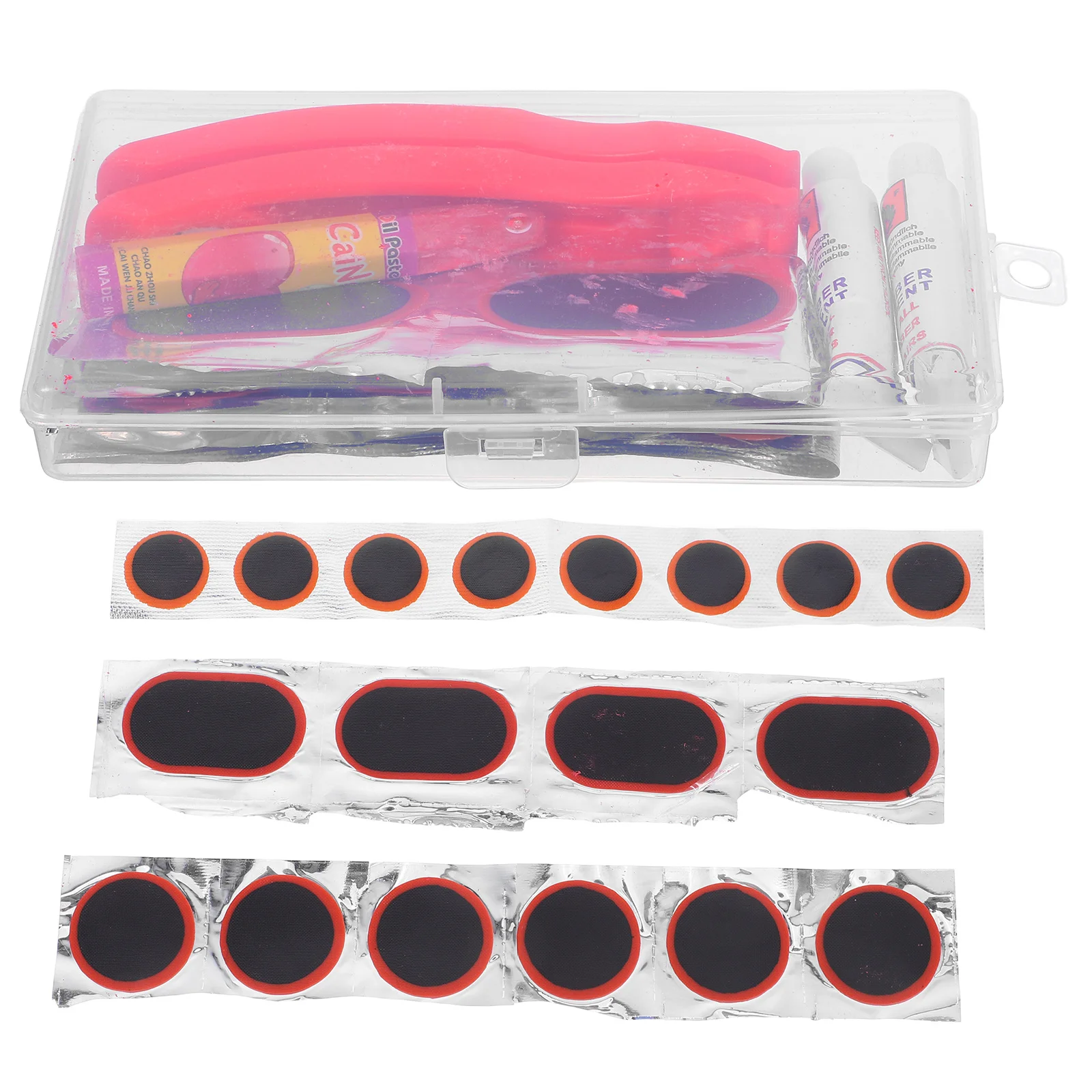 

1Set Bike Tire Repair Kit Glueless Patches Tire Levers Portable Compact Emergency Patch Kit for Quick Bicycle Fixes Cycling