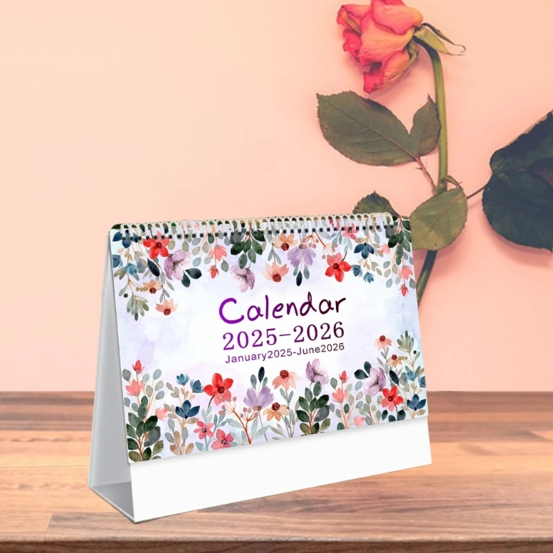 

2025-2026 Desk Calendar 18 Month Referances from 01/2025 to 06/2026 for Office