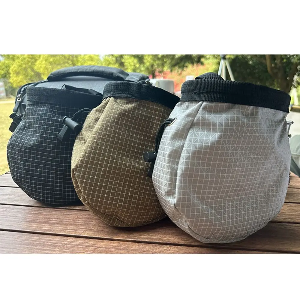 Bolsa de tiza portátil para escalada en roca, impermeable, resistente al desgaste, bolsa de cintura en polvo de magnesio, cordón reutilizable