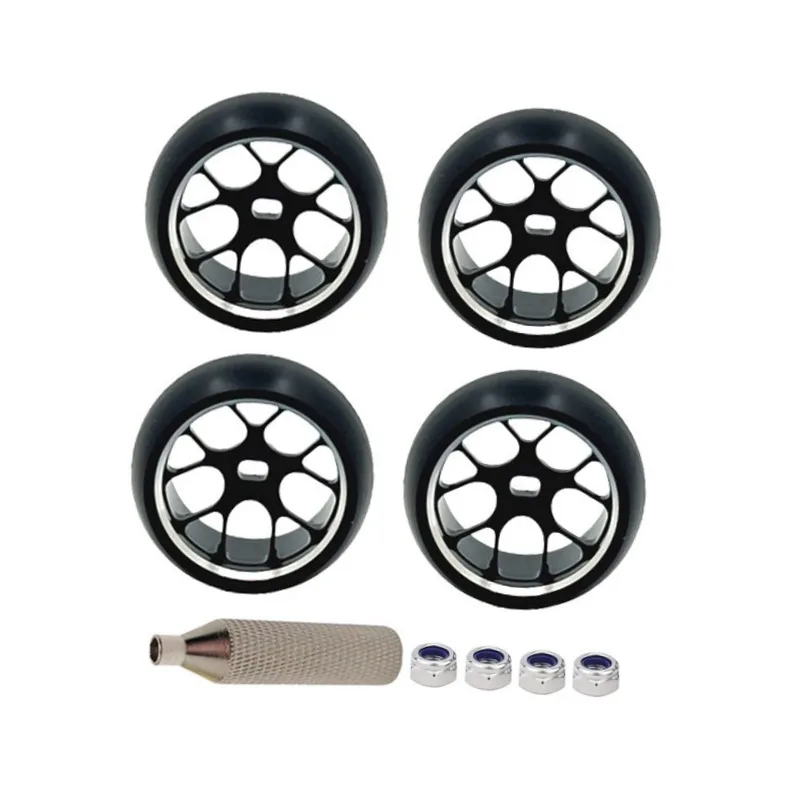 Geeignet für Kyosho WLtoys 1/28 Mini RC Auto Modifizierte Metall 25mm 1,5 Grad Radnaben-Reifen