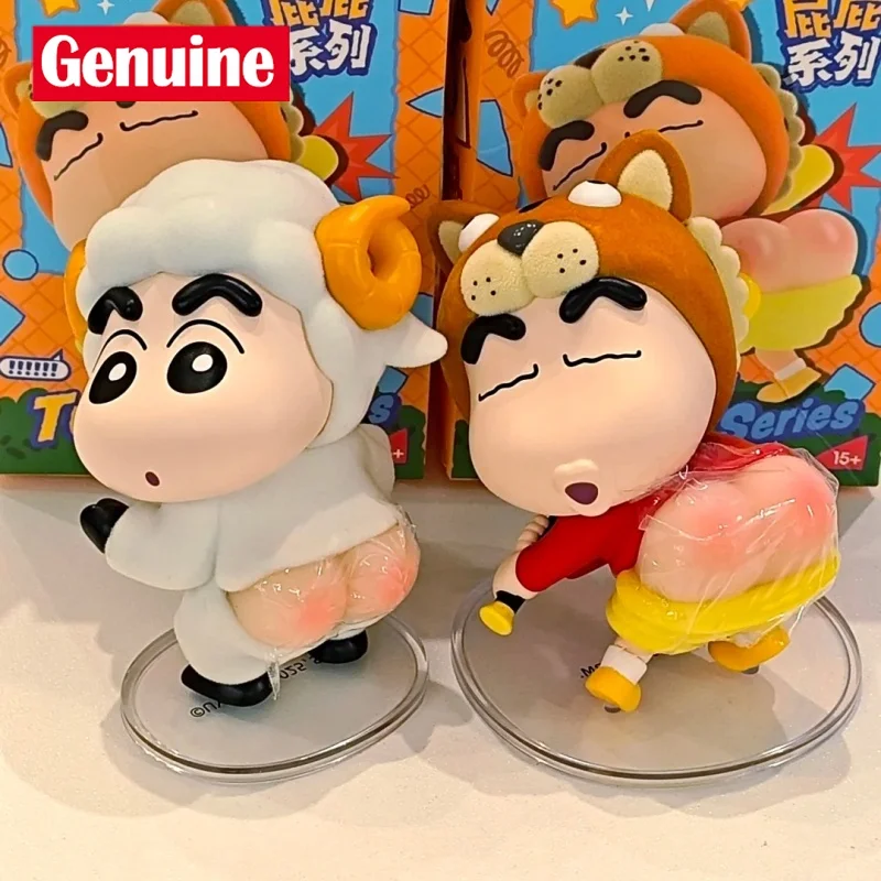 

Genuine Blind Box Crayon Shin-Chan Tushie Series Mystery Box Lovely Crayon Shin-Chan Ornament Action Figure Collectible Toy Gift