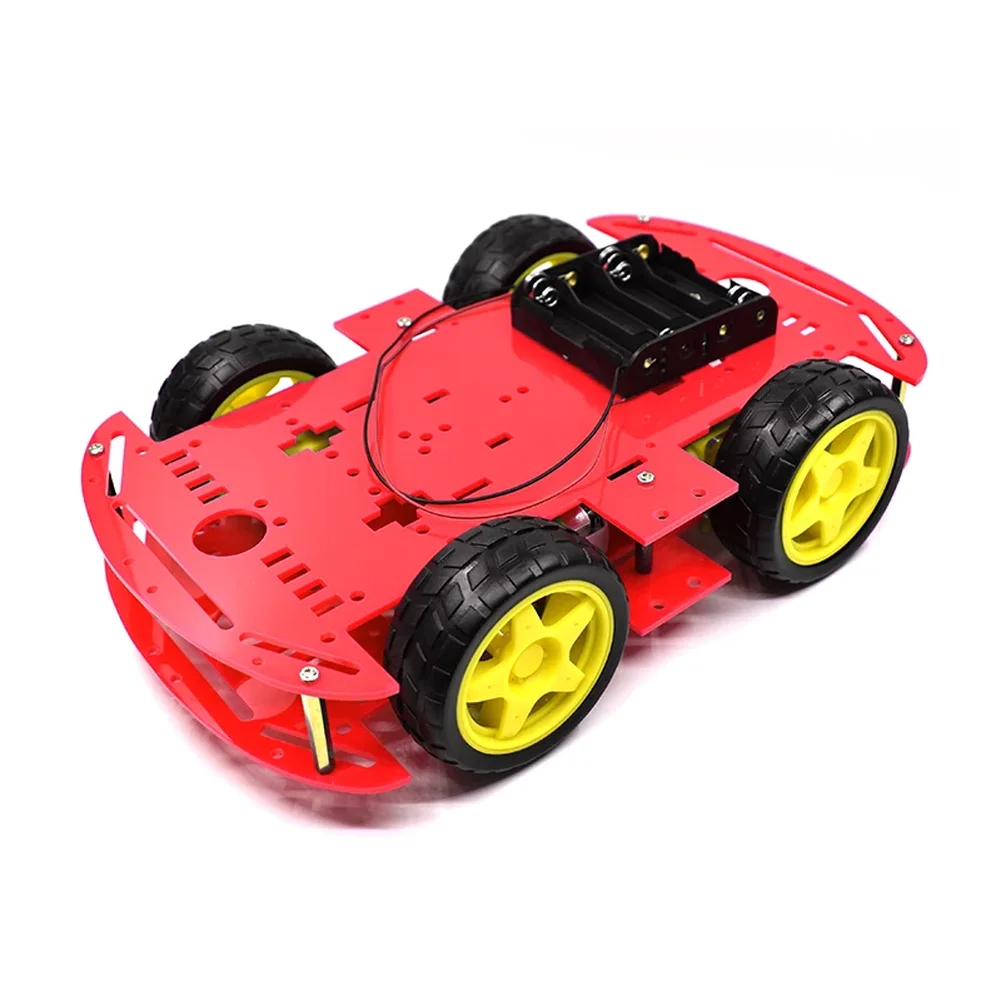 For School Science Projects Green, Blue, Red, Black Smart Car Chassis Kit Smart Car Kit Encoder Motor Kit 3D Drawing Included