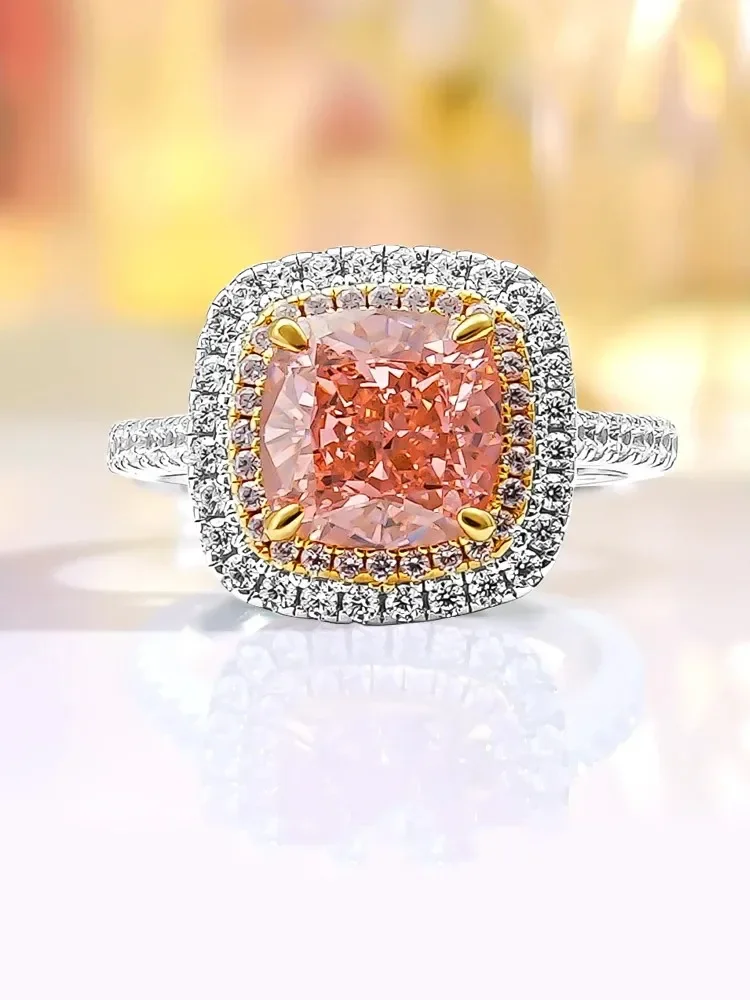 

SpringLady 100% легкие роскошные бриллианты из стерлингового серебра 925 пробы с высокоуглеродистыми бриллиантами Элегантный дизайн Универсальные индексные ювелирные изделия