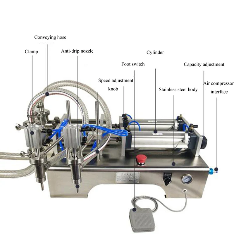 Headed High Liquid Filling Machine For Washing Liquid Detergent Edible Oil Sauce Water Filling Machine