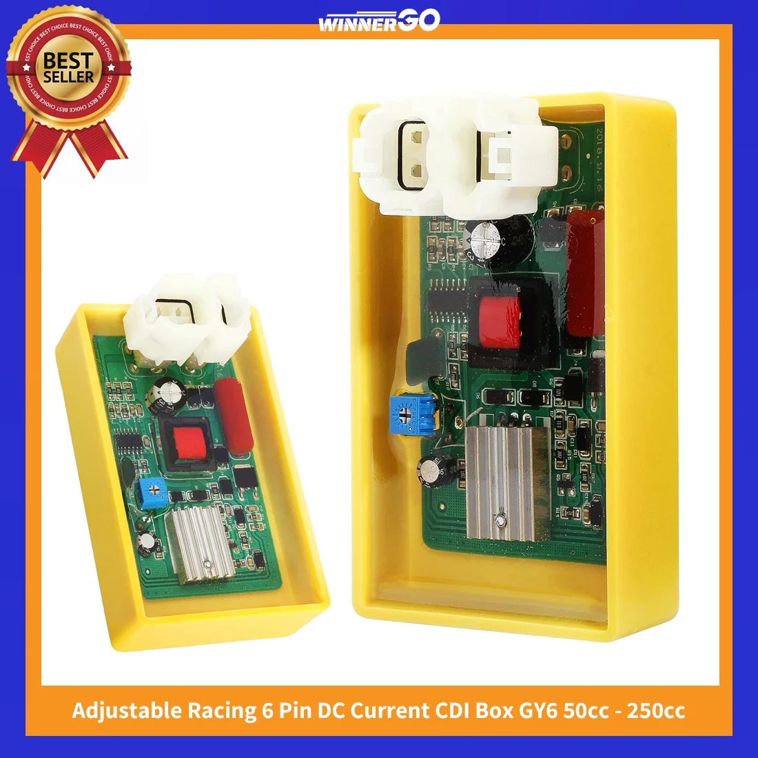 Adjustable Racing 6 Pin DC Current CDI Box GY6 50cc - 250cc Scooter ATV Go Kart Sento 50 Dune Buggy Pit Dirt Bike Kymco Agility