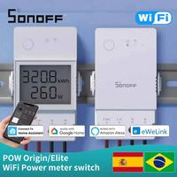 SONOFF Pow Elite/Origin Wifi Power Switch Esp32 POWR316D/POWR320D LCD Energy Monitor Overload Protect Relay EWeLink Alexa Google