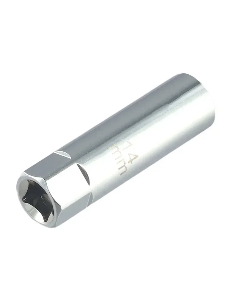 

1pcs 12-point Spark Plugs Wrench Spark Plug Socket Chrome Vanadium Steel Removal Tool Silver Sleeve For 3/8inch Drives