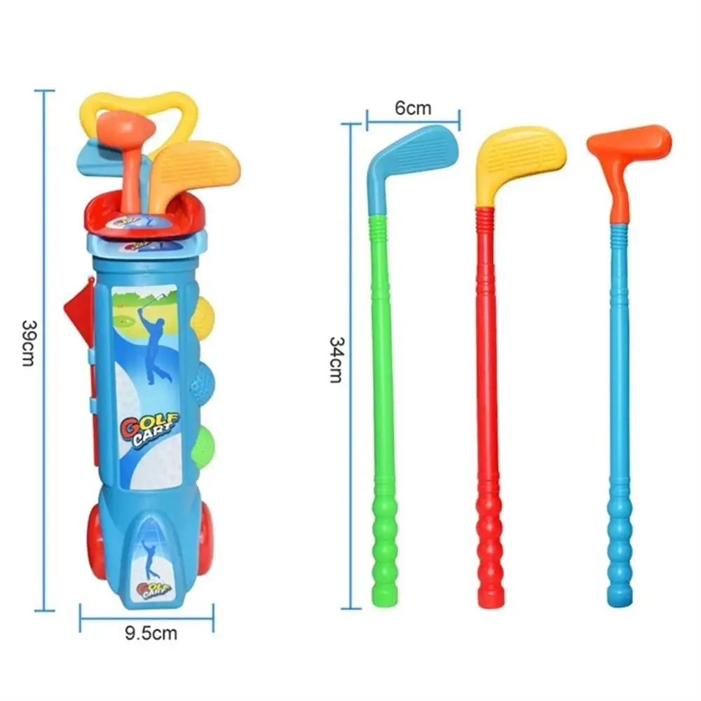 Set da golf con palline multicolori Giocattoli da esterno Mini Putter Set da golf Giocattoli Mazza da golf Pratica per bambini in plastica Golf per interni ed esterni