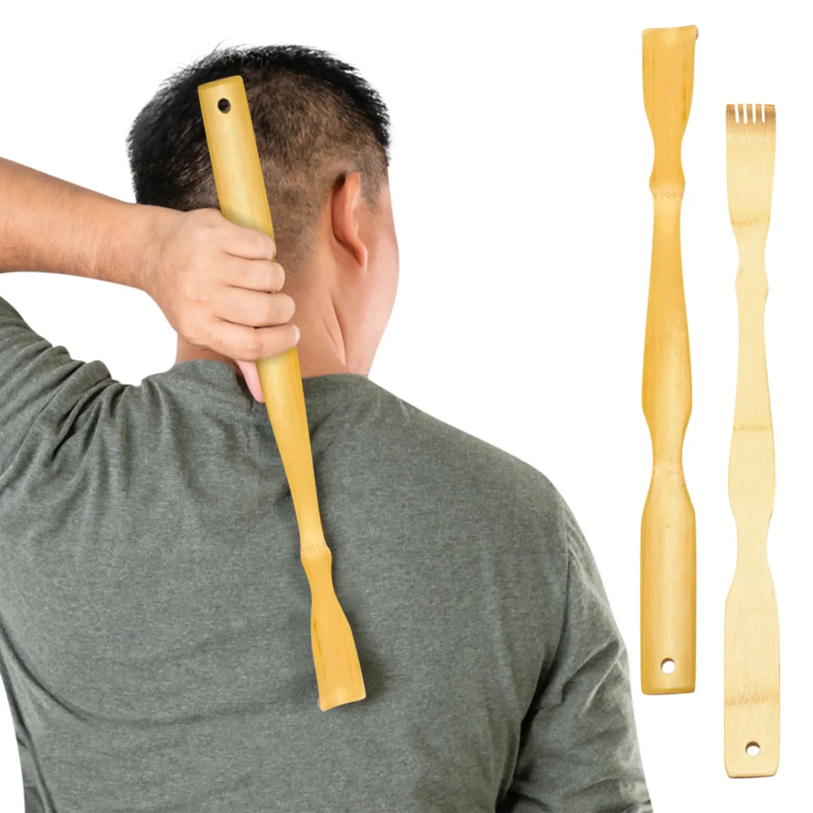 

Wooden Bamboo Back Scratcher for Women&Men, Polished Thick Extended Long Hand Back scratchers for Adults, Wooden Self- Back